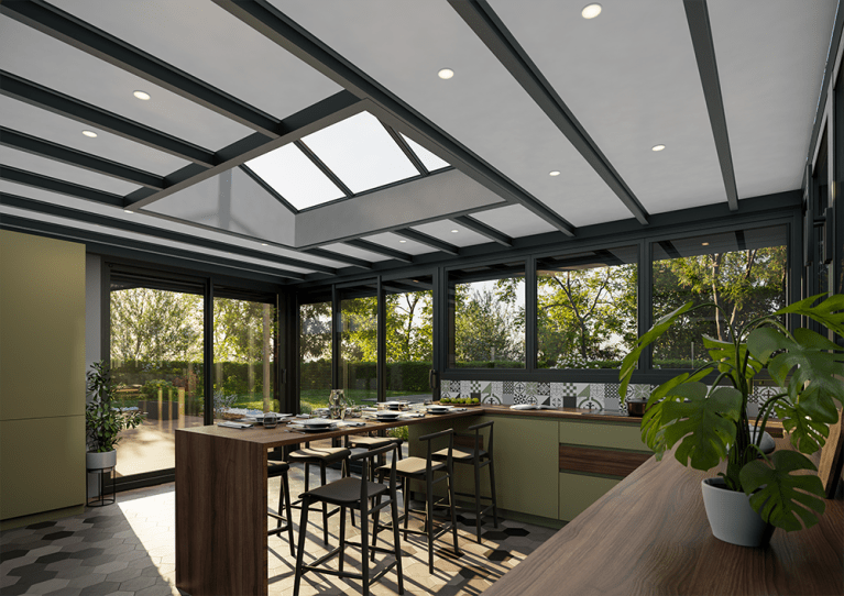 Akena - Extension maison cuisine toit plat - Agrandissement